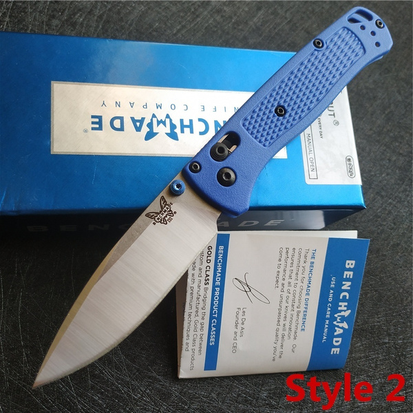  Benchmade - Bugout 535 EDC Knife with Blue Grivory