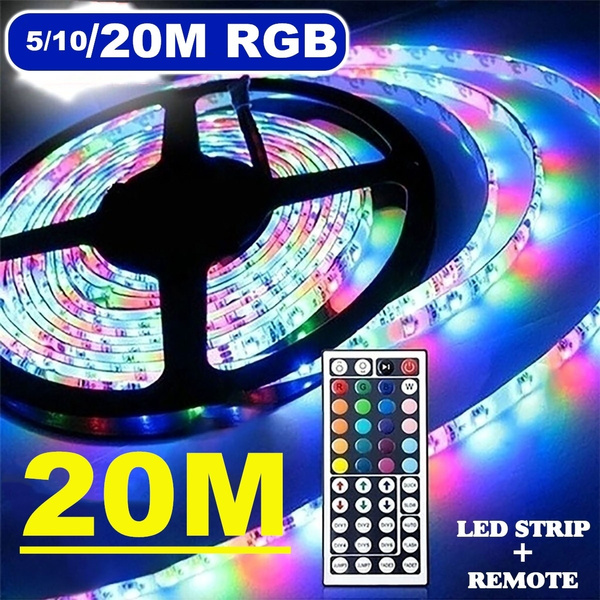 10M 3528 SMD RGB 600 LED Strip Light String Tape+44 Key IR Remote Control US 