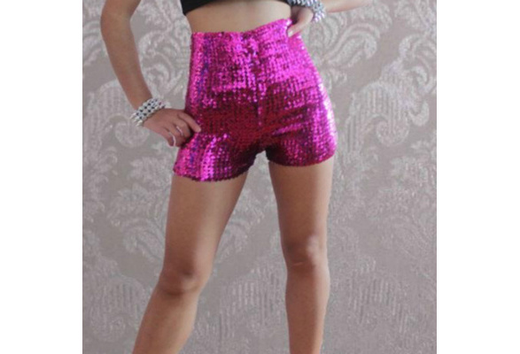 pink glitter shorts