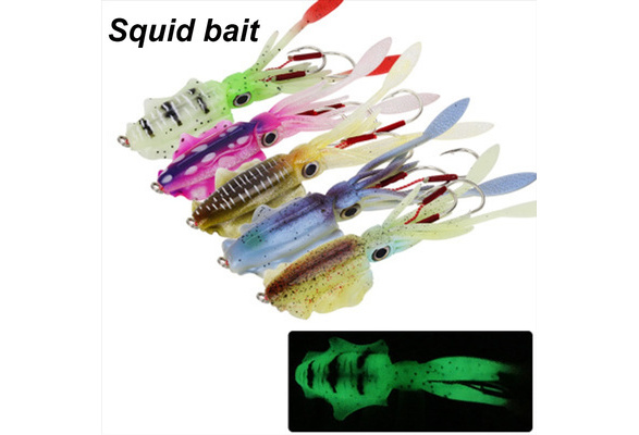 Details about   Luminous Squid Bait with Noctilucent Rod Trough Outdoor Fishing Tackle