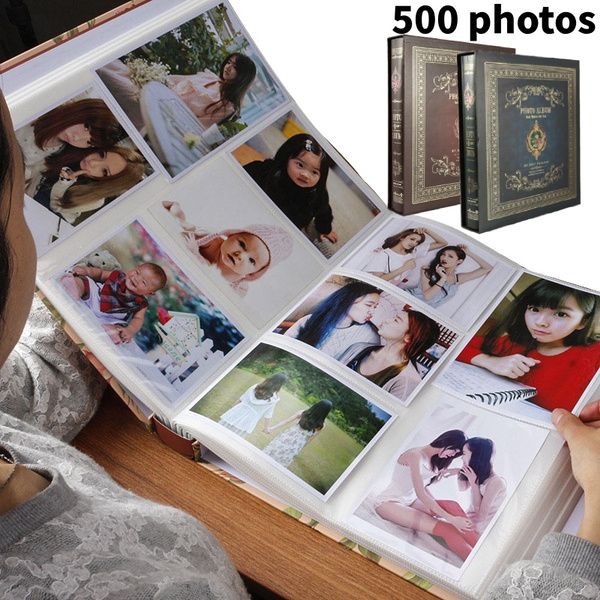 4''&6'' 500 Pockets Photo Picture Album Film Storage Case Books Baby  Wedding Family Memory Gifts