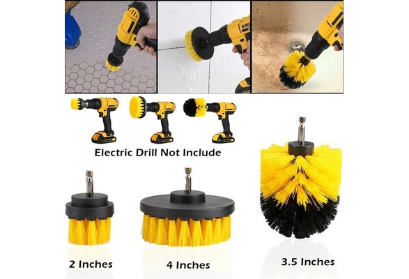 2/3.5/4 Inch Electric Drill Brush Drill Grout Power Scrubber Turbo Cleaning  BrushBathroom Kitchen Cleaning Brush Electric Scrubber Scrub Bit