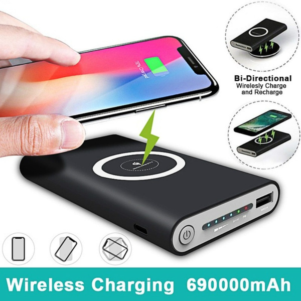 Qi Wireless Power Bank mah Portable Charger Backup External Battery Pack Fast Wireless Charging Power Bank Charger For Iphone Xs Xr X 8 Galaxy S9 And More Wish