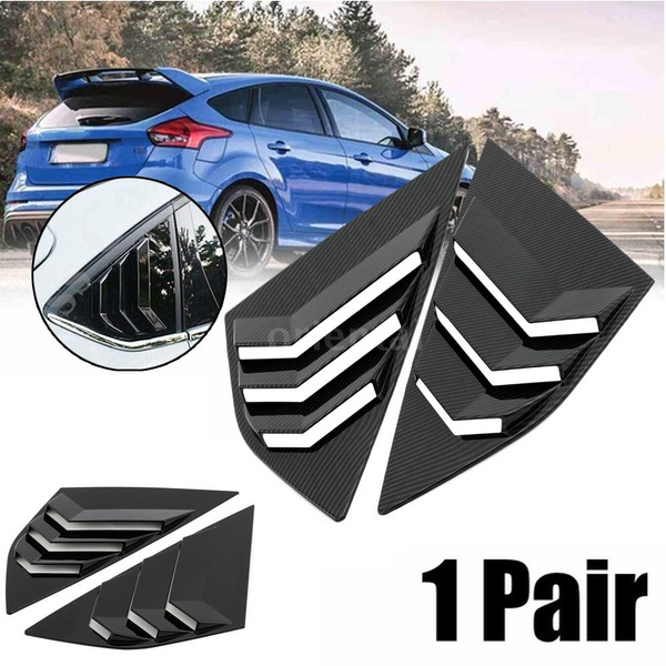MAYINGXUE Finestra Posteriore LOUVERS Blinds Auto Lato Tuyere ABS Plastic Louvers Vent Adatta per Ford Focus St Rs MK3 Hatchback Color : Black 