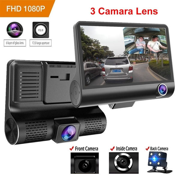 Car DVR 3 Cameras Lens Inch Dash Camera Lens With Rearview Video Recorder Auto Registrator Dvrs Dash Cam | Wish
