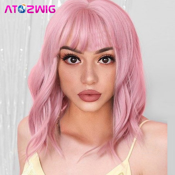 Wavy bob hotsell wig with bangs