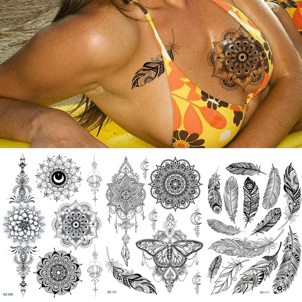 Mehndi Indian Henna Tattoo White Pattern Black Background Stock Photos -  Free & Royalty-Free Stock Photos from Dreamstime
