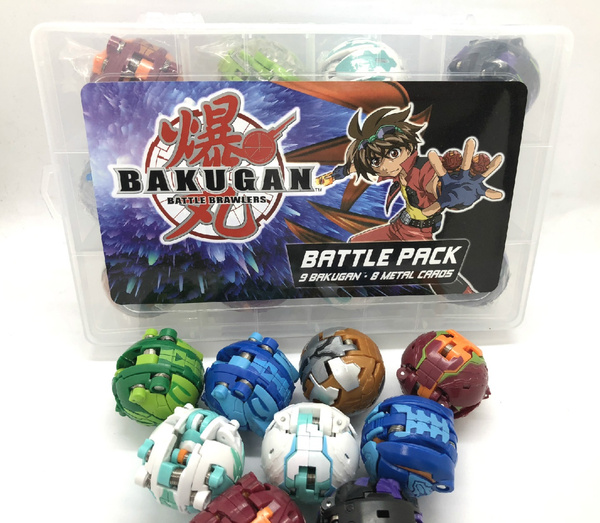 3.6Cm Bakugan Battle Brawlers Battle Pack 9 Bakugan 9 Metal 6 Corner Cards Great Condition | Wish