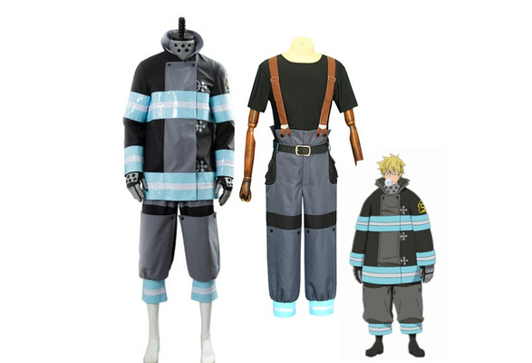 Details about   Fire Force Fire Brigade of Flames Shinra Kusakabe Arthur Cosplay Costume Suit #1 
