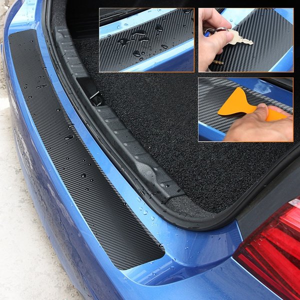 Universal Door Guard Bumper,Rear Bumper Guard Rubber and Rear Guard Bumper Protector Front Rear Door Entry Sill Guard Scuff Plate Protectors for Most Cars 100% Waterproof Width7CM long3M, Red