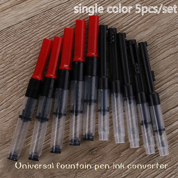 5 X Universal fountain pen ink converter standard push piston fill inkabsorberBI 