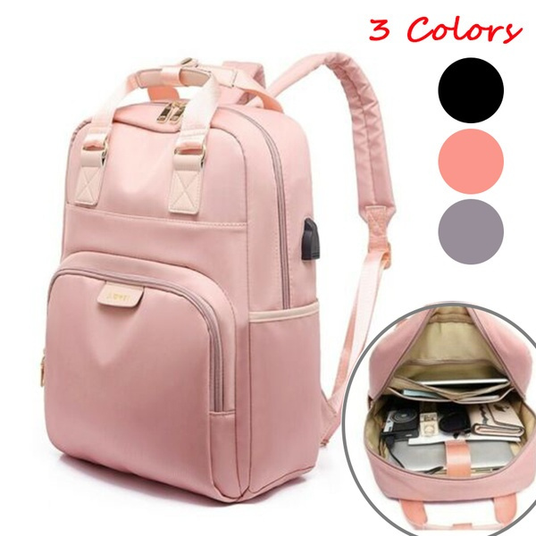 Usb A Mochila Mujer Moda Escolar Impermeable Antirrobo Usb A Mochila Mujer Moda Escolar Impermeable Antirrobo