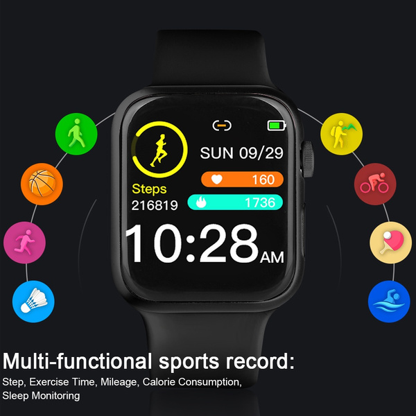 Reloj Pulsera Inteligente Pantalla Completa Pantalla Táctil De Ritmo  Cardíaco Monitor De Presión Arterial Relojes Rastreador De Salud Deportiva  Pulsera Smartband | Wish