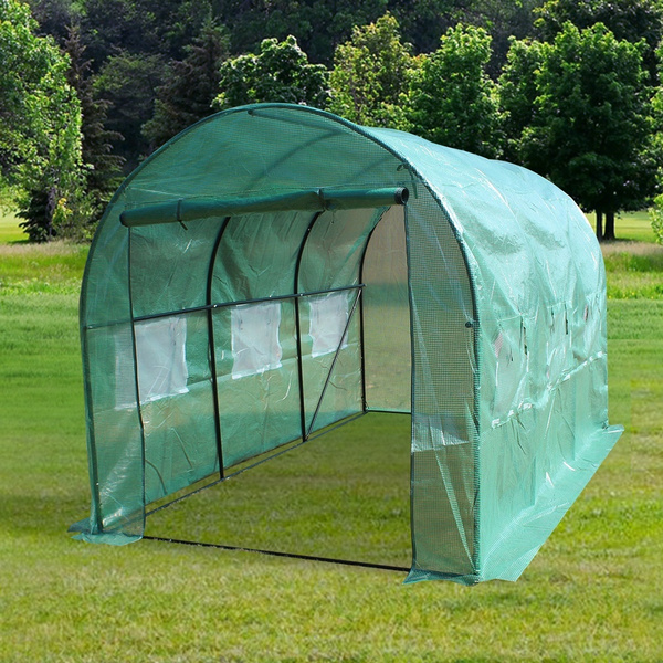 Polytunnel Greenhouse walk-in Galvanisé Garden Grow Tent 2.5 M 3 M 4 M 5 m 6 m 