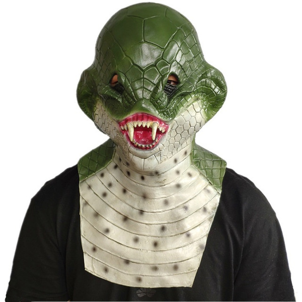 New Realistic Snake Latex Mask Cobra Snake Horror Animal Head Halloween ...