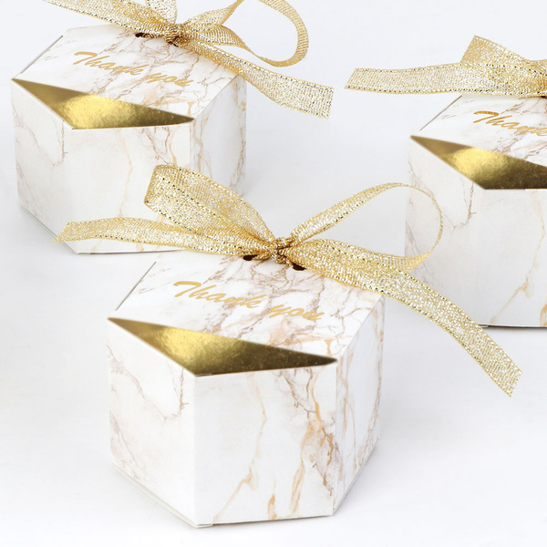 10 gold chest Shower  Wedding Favor candy Boxes 
