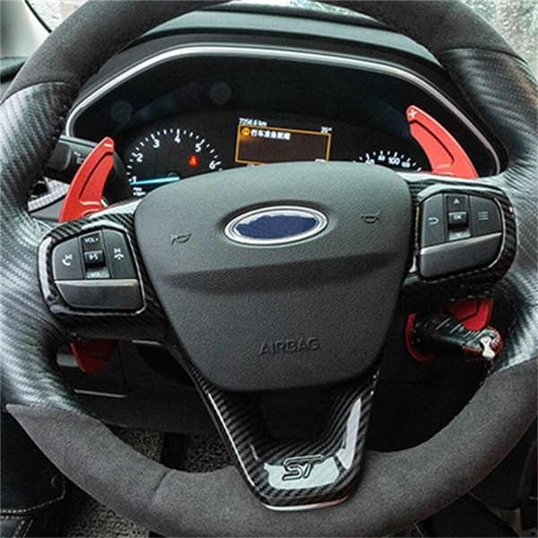 Afslag vært Ambitiøs For Ford Fiesta MK8 2017 2018 Focus MK4 ST 2019 2020 Steering Wheel Cover  Trims ABS Carbon Fiber Stlye Stickers Car Accessories | Wish