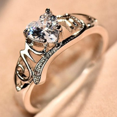 Heart, crystal ring, Love, wedding ring