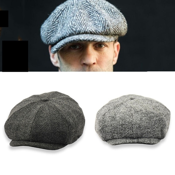 reaktion stil landdistrikterne Men's Hat Autumn Winter Striped Large Size Men Cap European and American  Style New Man Retro Hats | Wish