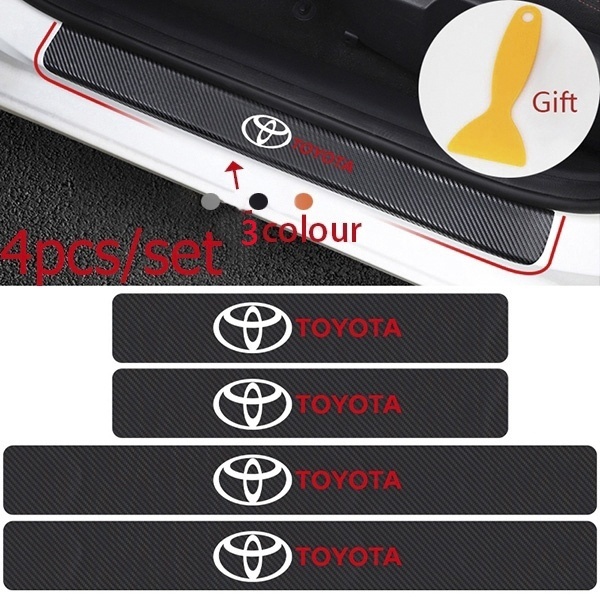 GEERUI 4PCS Threshold Protection Sticker Reflective Carbon Fiber Sticker Decorative Door Entry Guard Door Threshold Scratch Pad Film for Honda Accord Whtie-Accord(4PCS)