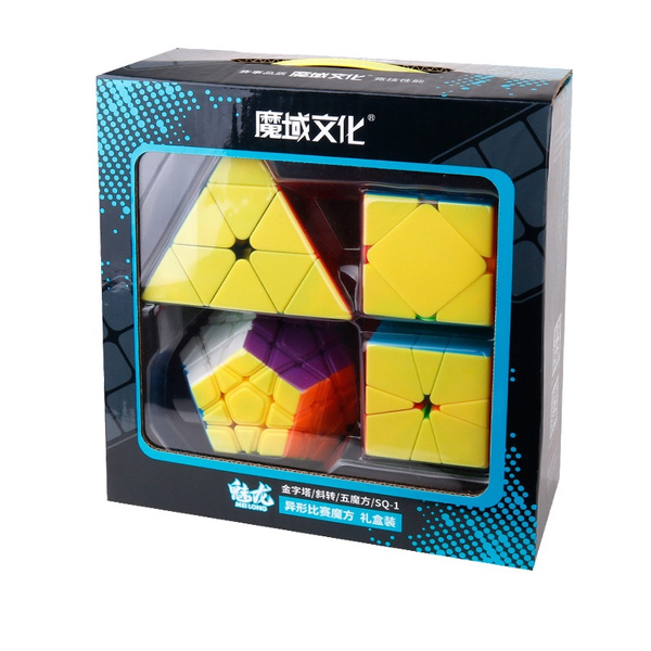 Elloapic Pack of 4 MoYu MOFANGJIAOSHI Cubing Classroom meilong Magic Cubes 2x...