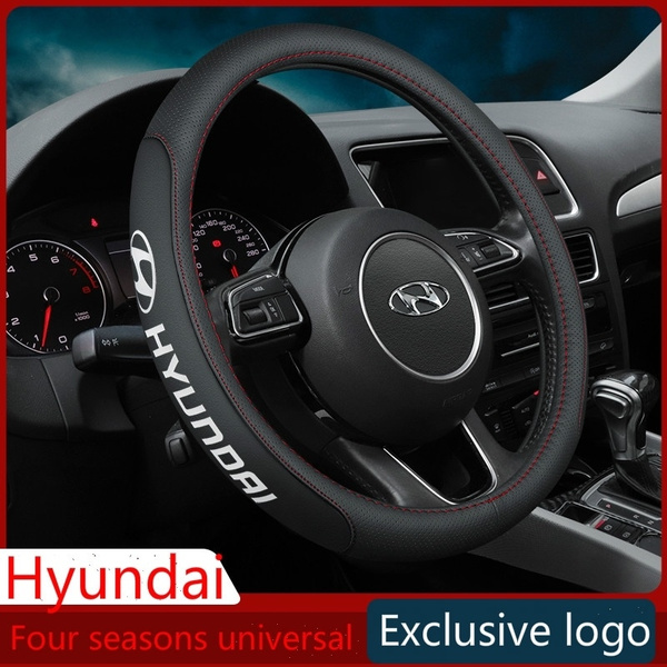 MAXDOOL Red Steering Wheel Cover Sticker Sequins Frame Trim for Hyundai Sonata Elantra IX35 IX25 Tucson Verna MISTRA Accent Interior Accessories Black