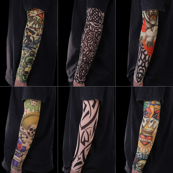 TEMPORARY TATTOO SLEEVE Nylon Arm Warmer Aztec Tribal Mens Women's Kids  Sport £3.99 - PicClick UK