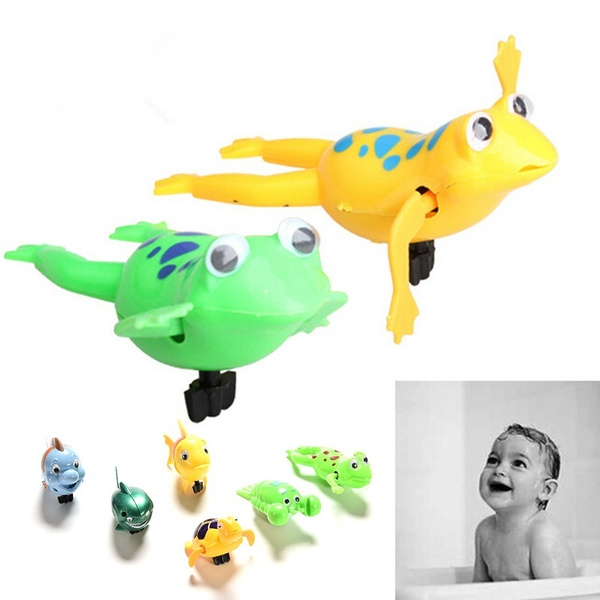 Bathroom Tub Bathing Toy Clockwork Wind UP Plastic Bath Animal Pool For Baby NH 