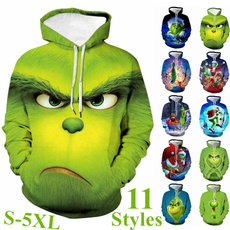 3D hoodies, Plus Size, Christmas, unisex