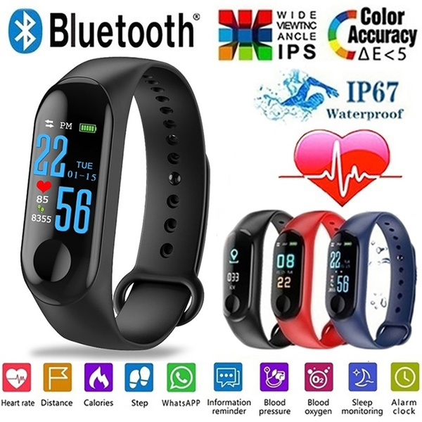 VS M3!!! Upgrade M3 Plus Smart Bracelet Heart Rate Blood Pressure Sleep  Monitor Fitness Tracker Smartband Waterproof Sport Wristband SMS Call  Sedentary Reminder Activity Tracker Smart Watch for IOS Android | Wish