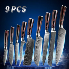 Steel, Cooking, Laser, damascusknife