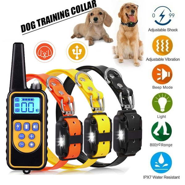 Trainer Dog Training Collar Dog Shock Collar with Remote 800 Meters Range Waterproof Rechargeable 1-99 Vibration No Harm Fast Training Effect for Small Medium Large Dogs 