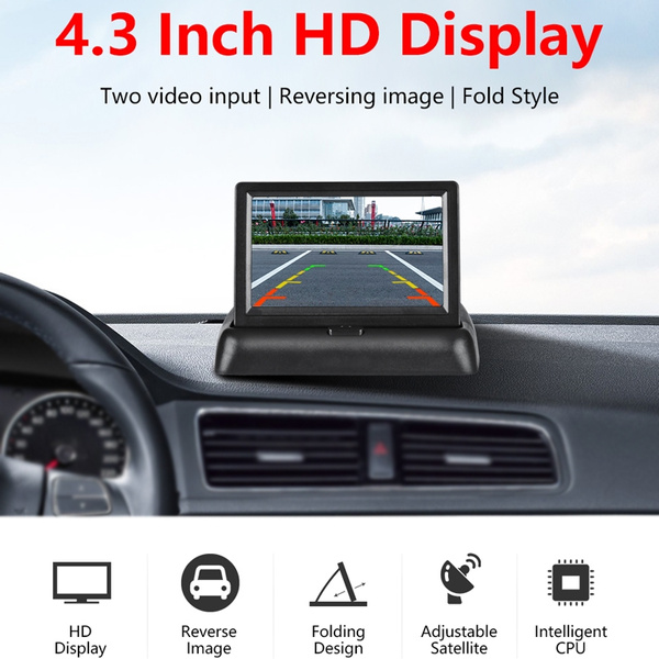 4.3 inch Foldable Car Monitor LCD Display Cameras Reverse Camera ...