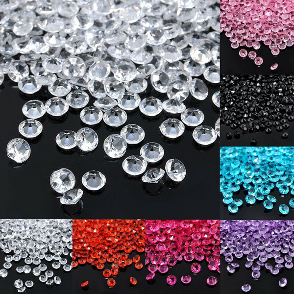 1000pcs Wedding Table Decoration Acrylic Scatter Crystal Confetti 4.5mm 