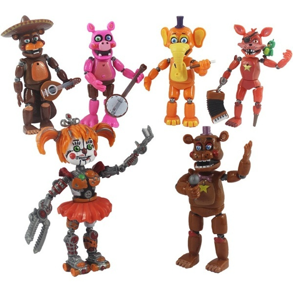 New Five Nights At Freddy Action Figure Toy Fnaf Bonnie Foxy Freddy Fazbear Bear Figurines Toy Doll With Light Set Wish - when is the next set of new collectibles roblox