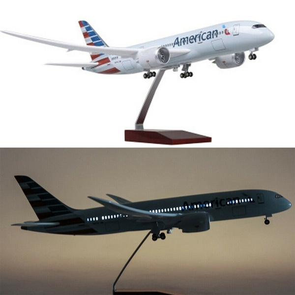1/130 American Airlines Boeing B787 Diecast Airplane Plane Model w/LED Light New 