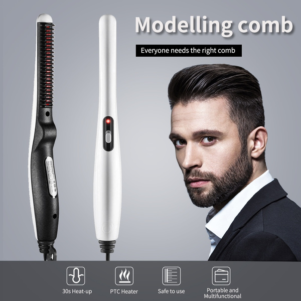 Multifunctional Hair Comb Brush Quick Beard Straightener Curling Curler  Show Cap Men Beauty Hair Styling Tool | Wish