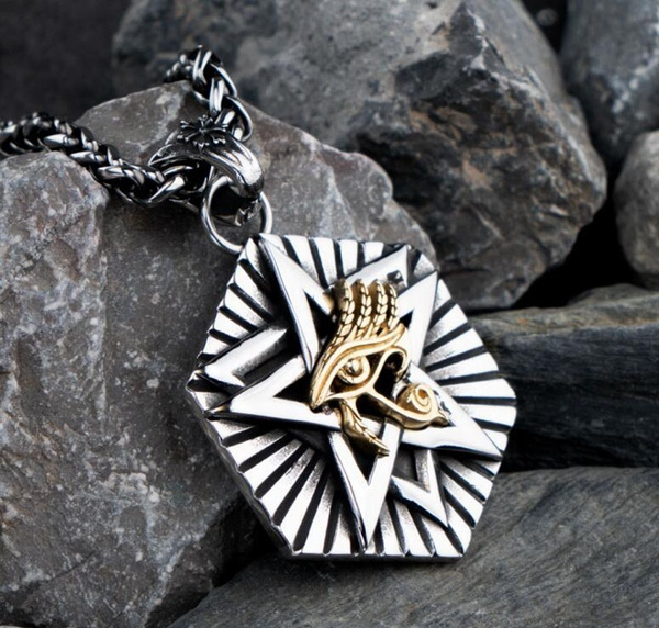 eye of horus mens necklace