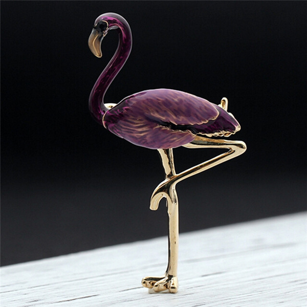 Flamingo Brooch Pins Enamel Collar Brooch Womans Badge,Jewelry Brooch Accessory
