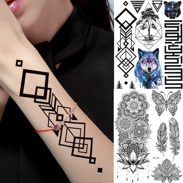 Waterproof Temporary Tattoo Sticker Feather Fly Bird Flash Tatoo Fake Tatto  Arm Leg Wrist Foot Hand Shoulder For Girl Men Women - Temporary Tattoos -  AliExpress