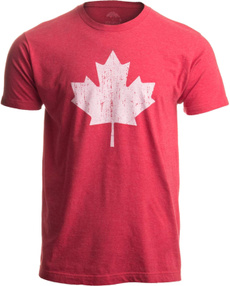 Canada, whitewomentshirt, leaf, Cotton T Shirt