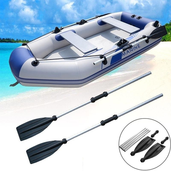2pcs Lightweight Detachable Aluminum Alloy Kayak Paddles Inflatable Boat Oars
