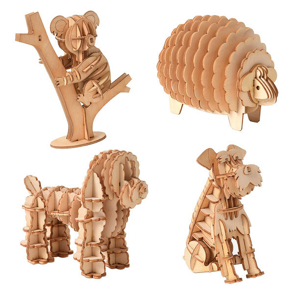 3D Wooden Puzzle For Adults Laser Cutting Model Kits DIY Toy Decorative AL 