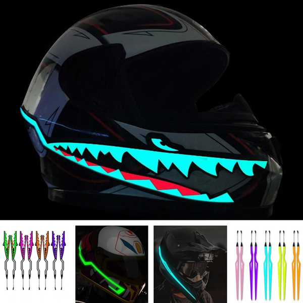 4X Motorcycle Helmet Light Strip Rechargeable Version Helmet Up and Down Sticker