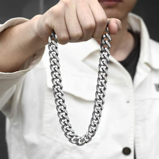 Moda masculina, punk necklace, Chain, Stainless Steel