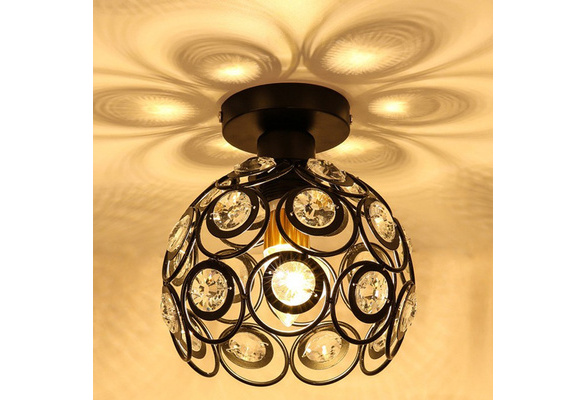 Iron Crystal Ceiling Light Cover Chandelier Pendant Lampshade Home Decor