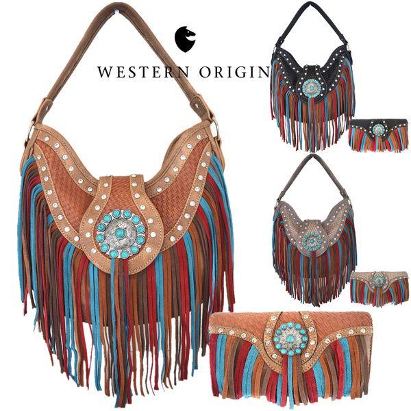 bag, western style, western chic, western cowgirl, cowhide bag, cowhide,  purse, boho, sweater - Wheretoget