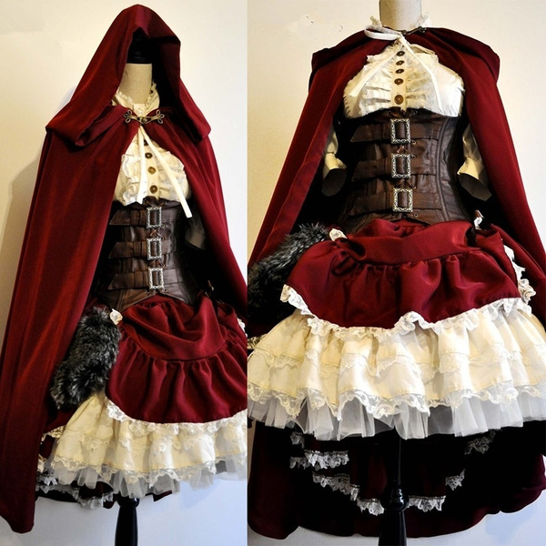 Womens Hooded Renaissance Cloak