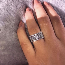 DIAMOND, Jewelry, 925 silver rings, Diamond Ring