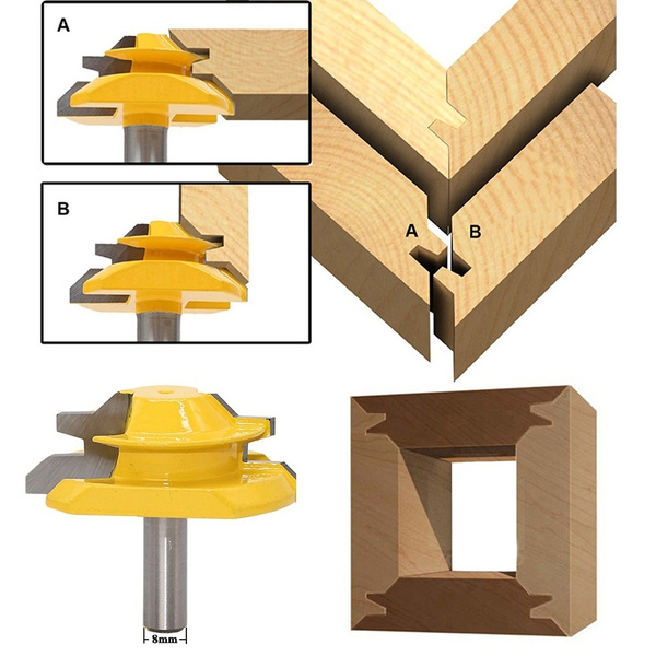 4 Inch Lock Cutter 45 degree lock oblique incision milling cutter bit 1/4 or 1/2 inch ...